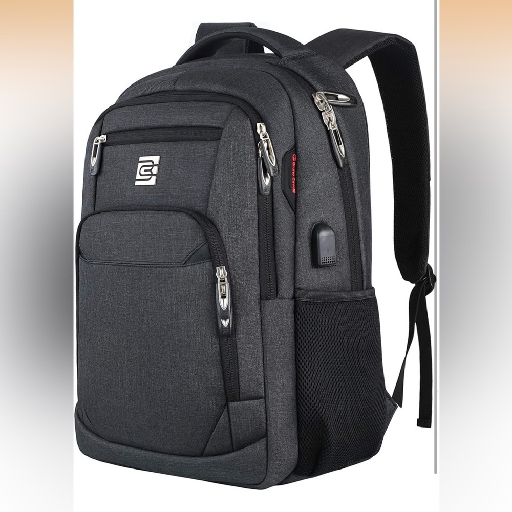 Bruno Cavalli Laptop Backpack Business Travelā Anti Theft USB Black NEW